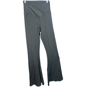 Aerie OFFLINE Real Me Women’s Medium Black Flare Pants Crossover Waist Yoga